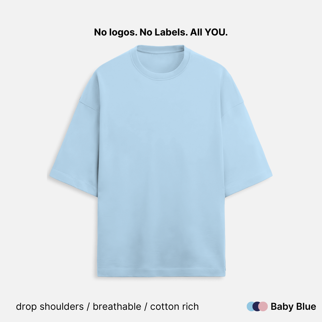 French Terry Cotton Unisex Oversized T-Shirt - 260 GSM