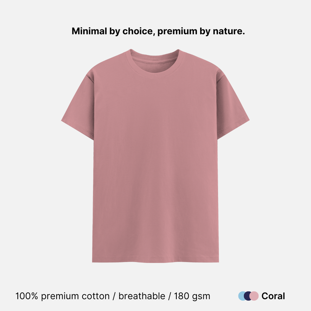 Super Combed Unisex Classic Crew Neck T-shirt - 180 GSM