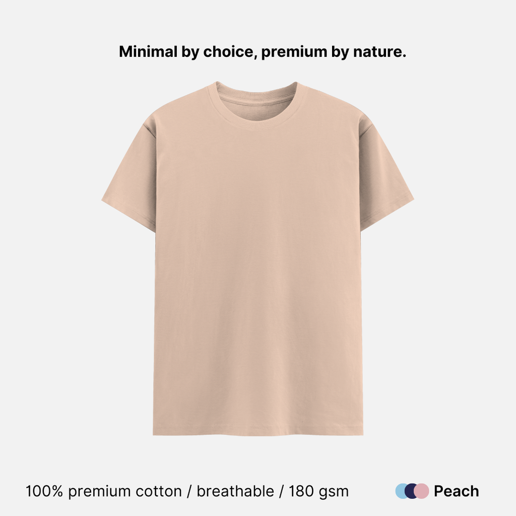 Super Combed Unisex Classic Crew Neck T-shirt - 180 GSM