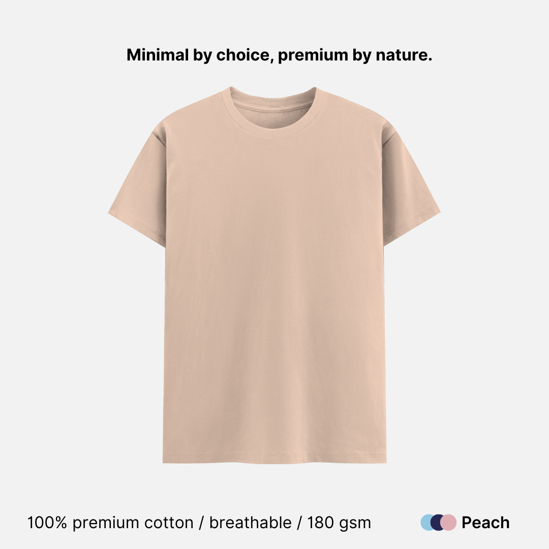 Super Combed Unisex Classic Crew Neck T-shirt - 180 GSM