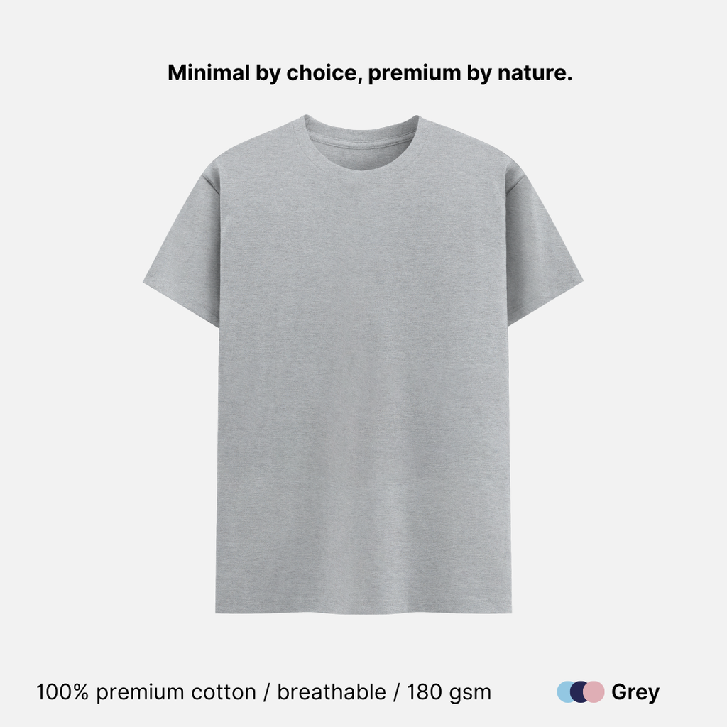 Super Combed Unisex Classic Crew Neck T-shirt - 180 GSM