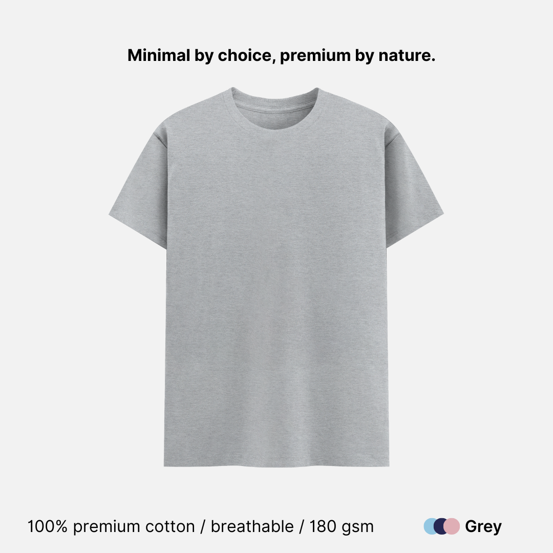 Super Combed Unisex Classic Crew Neck T-shirt - 180 GSM