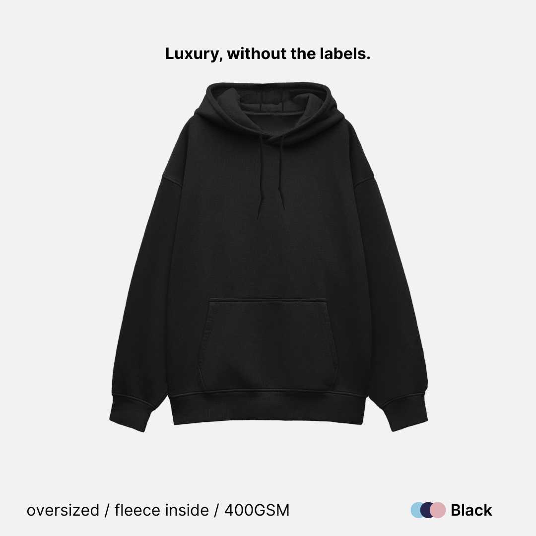 Relaxed Fit Heavyweight Unisex Hoodie - 400GSM
