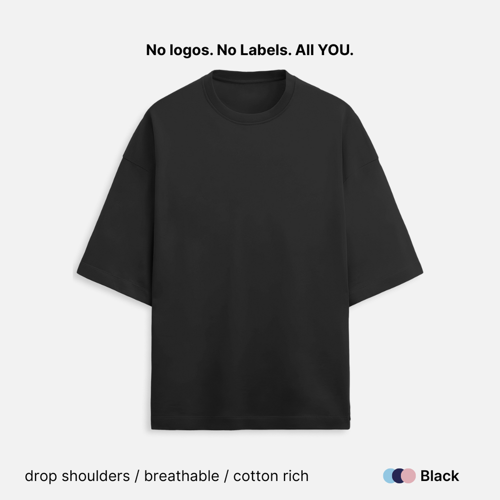 French Terry Cotton Unisex Oversized T-Shirt - 260 GSM