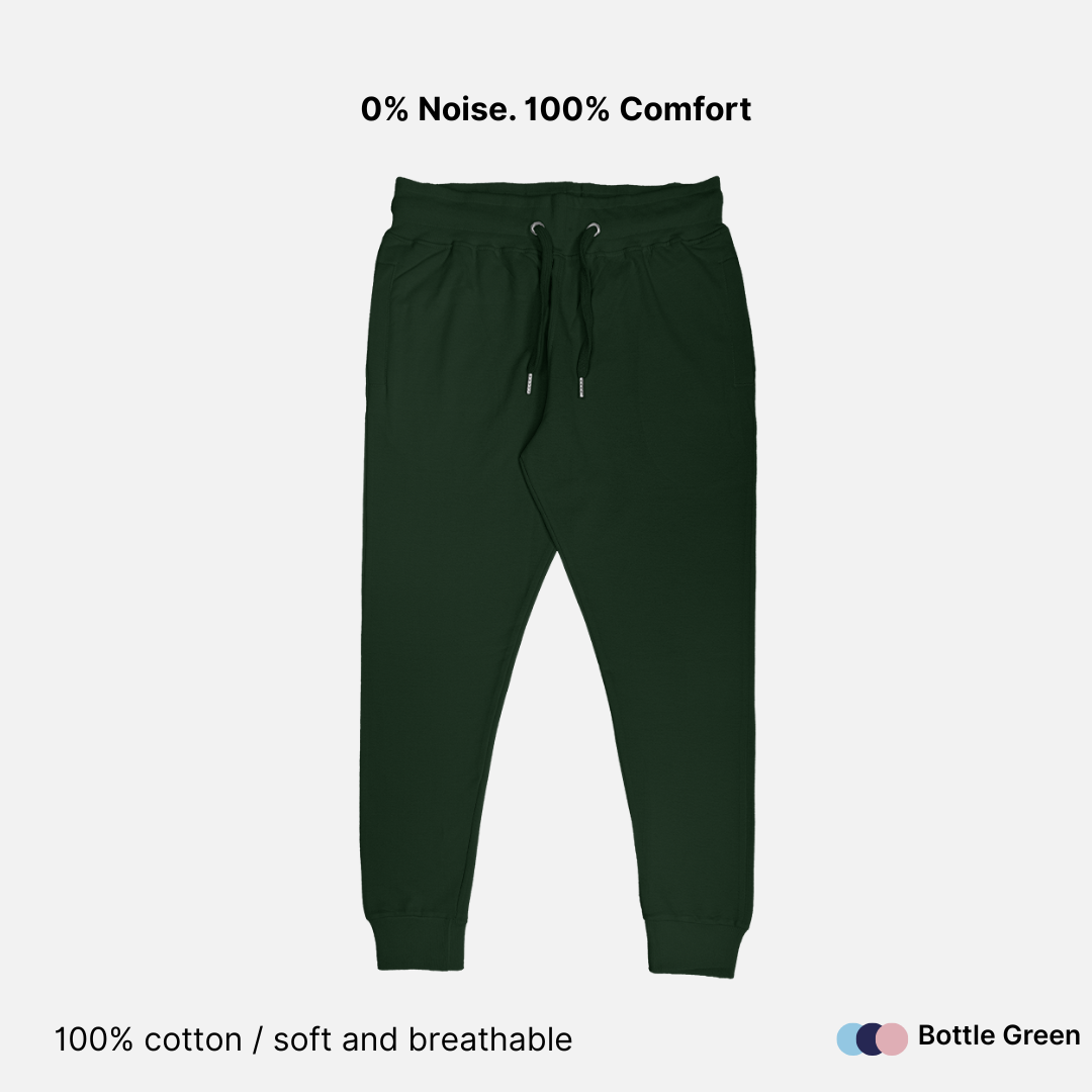 100% Cotton Solid Unisex Joggers - 260 GSM