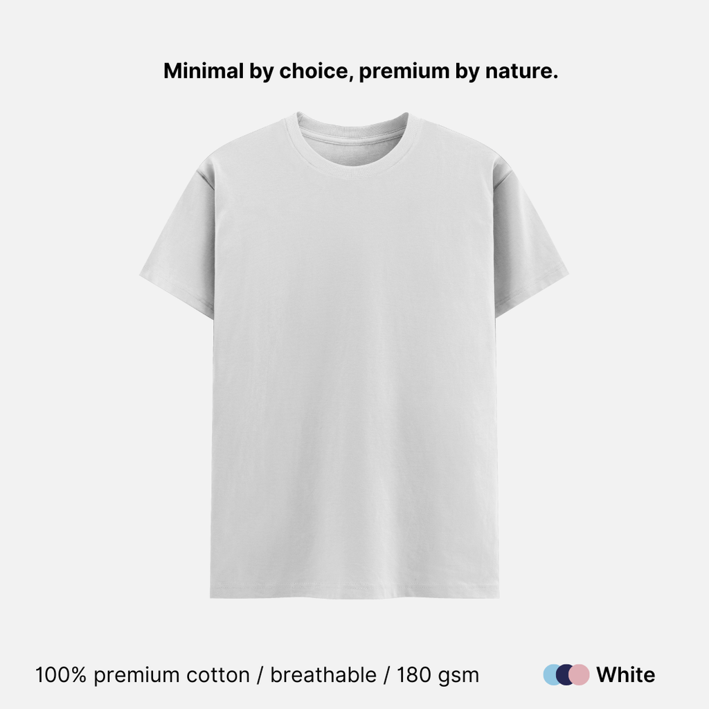 Super Combed Unisex Classic Crew Neck T-shirt - 180 GSM