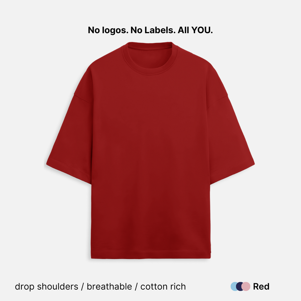 French Terry Cotton Unisex Oversized T-Shirt - 260 GSM