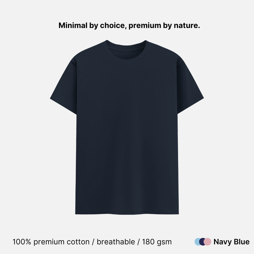 Super Combed Unisex Classic Crew Neck T-shirt - 180 GSM