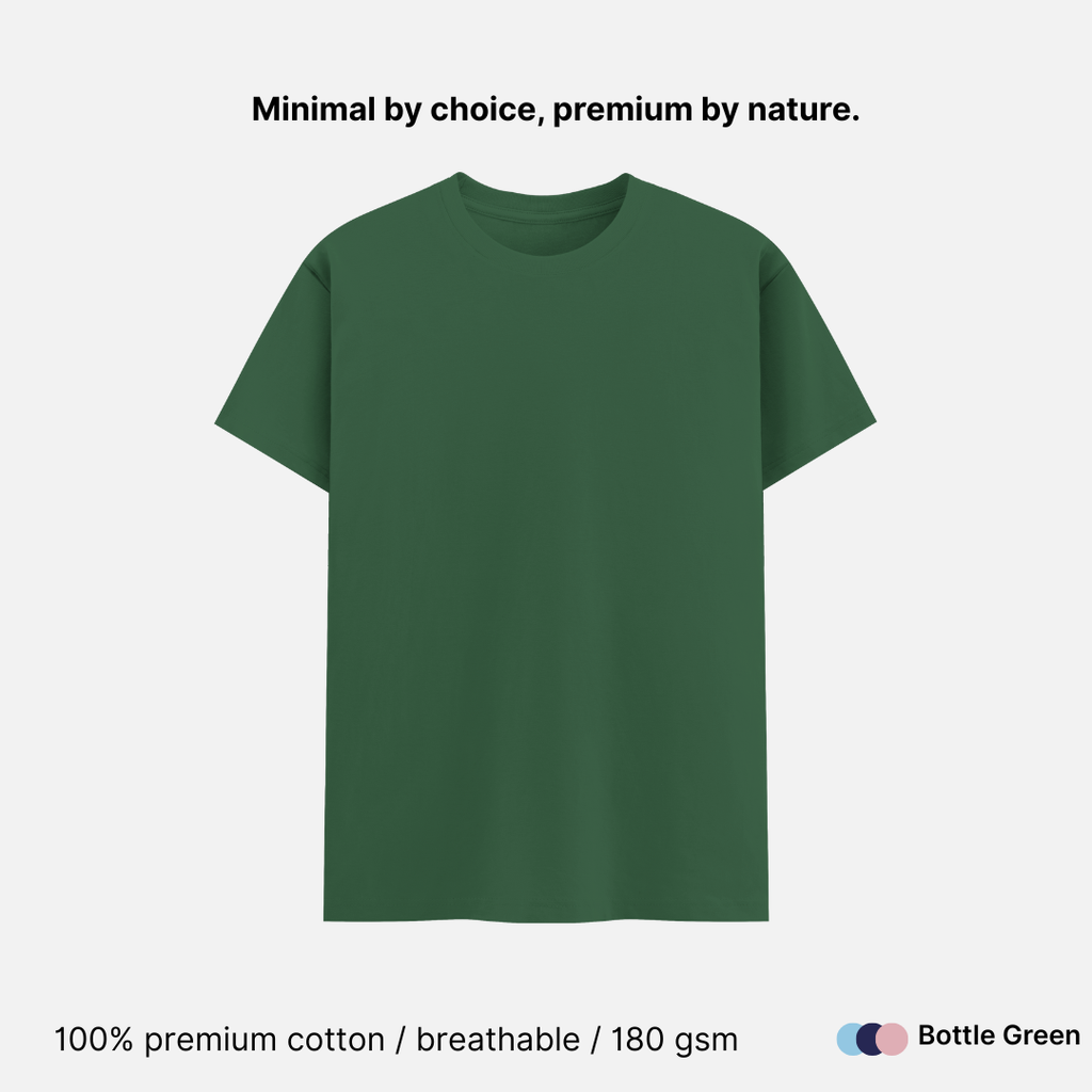 Super Combed Unisex Classic Crew Neck T-shirt - 180 GSM