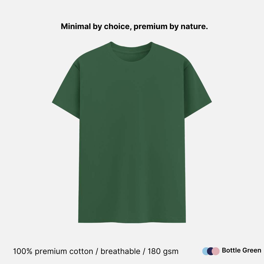 Super Combed Unisex Classic Crew Neck T-shirt - 180 GSM