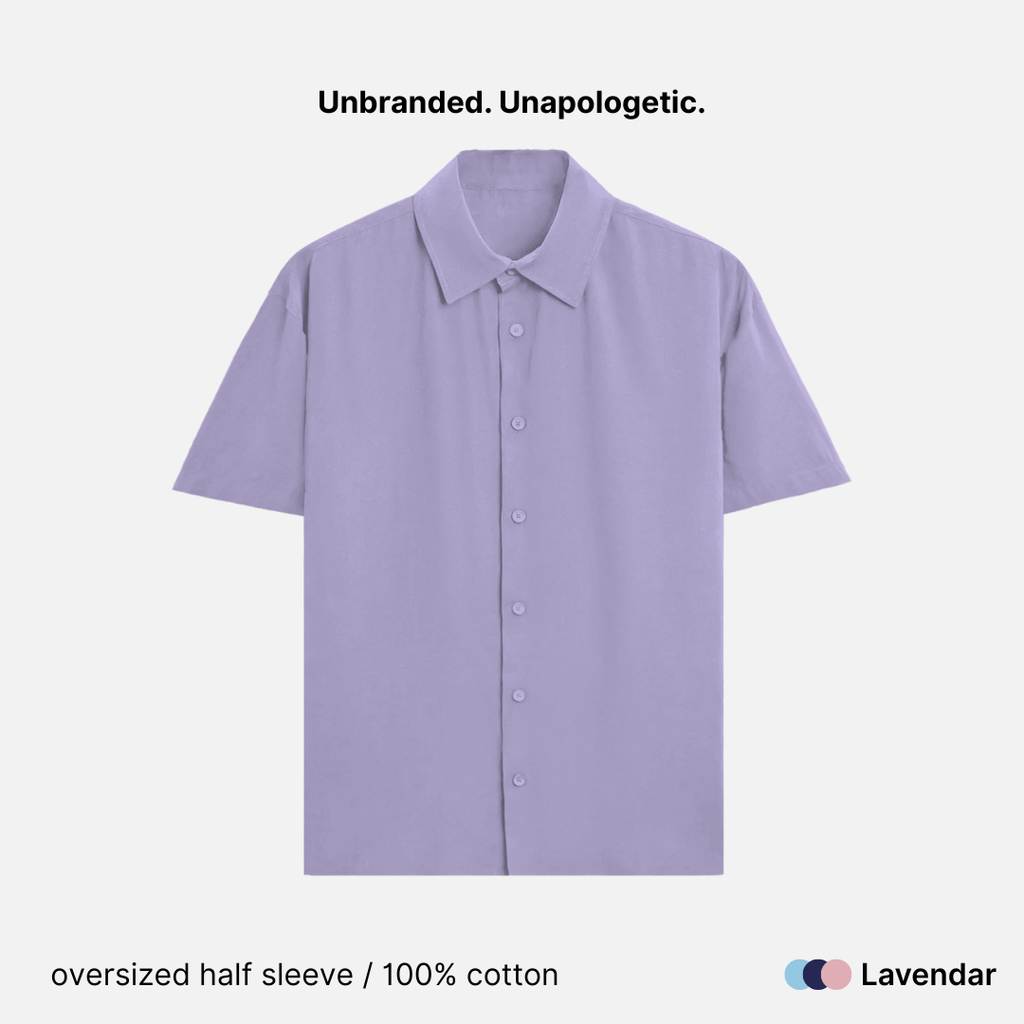 Oversized Fit Cotton Unisex Half Sleeve Shirt - 240 GSM
