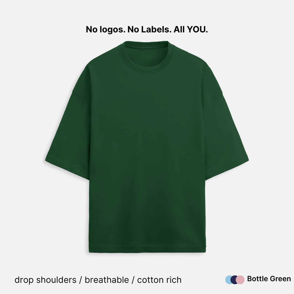 French Terry Cotton Unisex Oversized T-Shirt - 260 GSM