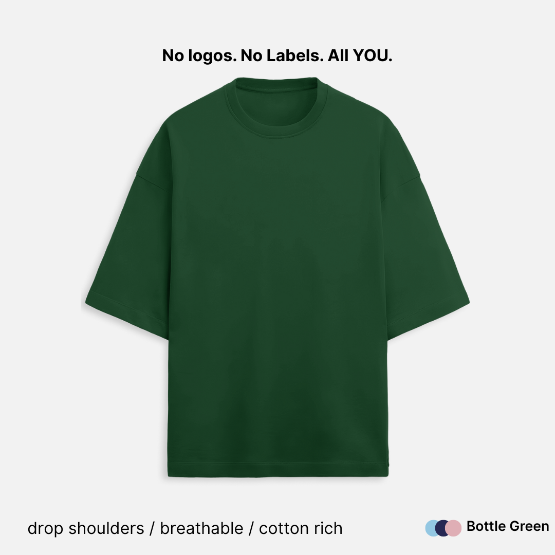 French Terry Cotton Unisex Oversized T-Shirt - 260 GSM