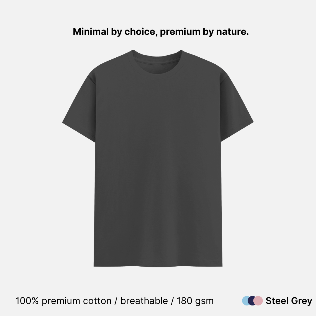 Super Combed Unisex Classic Crew Neck T-shirt - 180 GSM