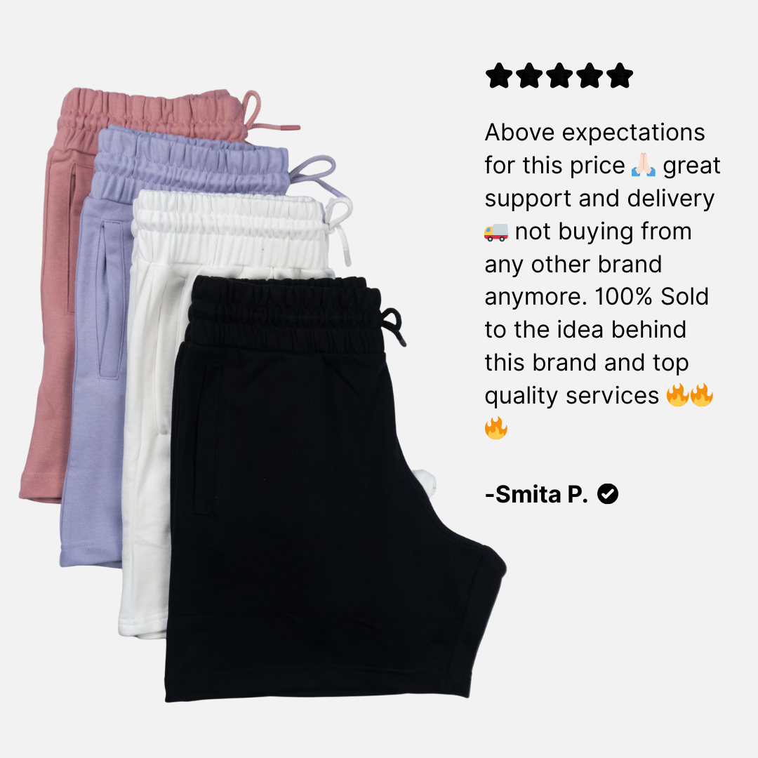 Cotton Rich Terry Blend Unisex Shorts - 260 GSM