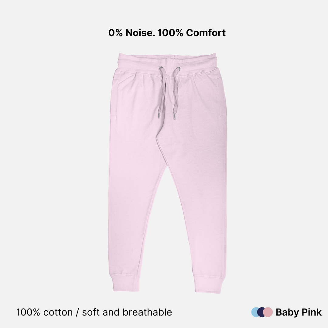 100% Cotton Solid Unisex Joggers - 260 GSM