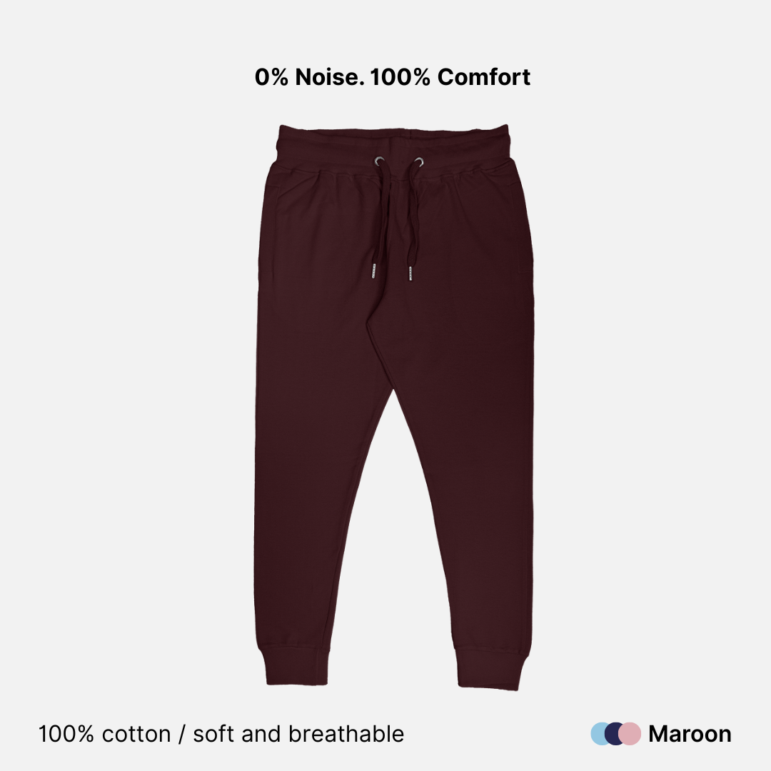 100% Cotton Solid Unisex Joggers - 260 GSM