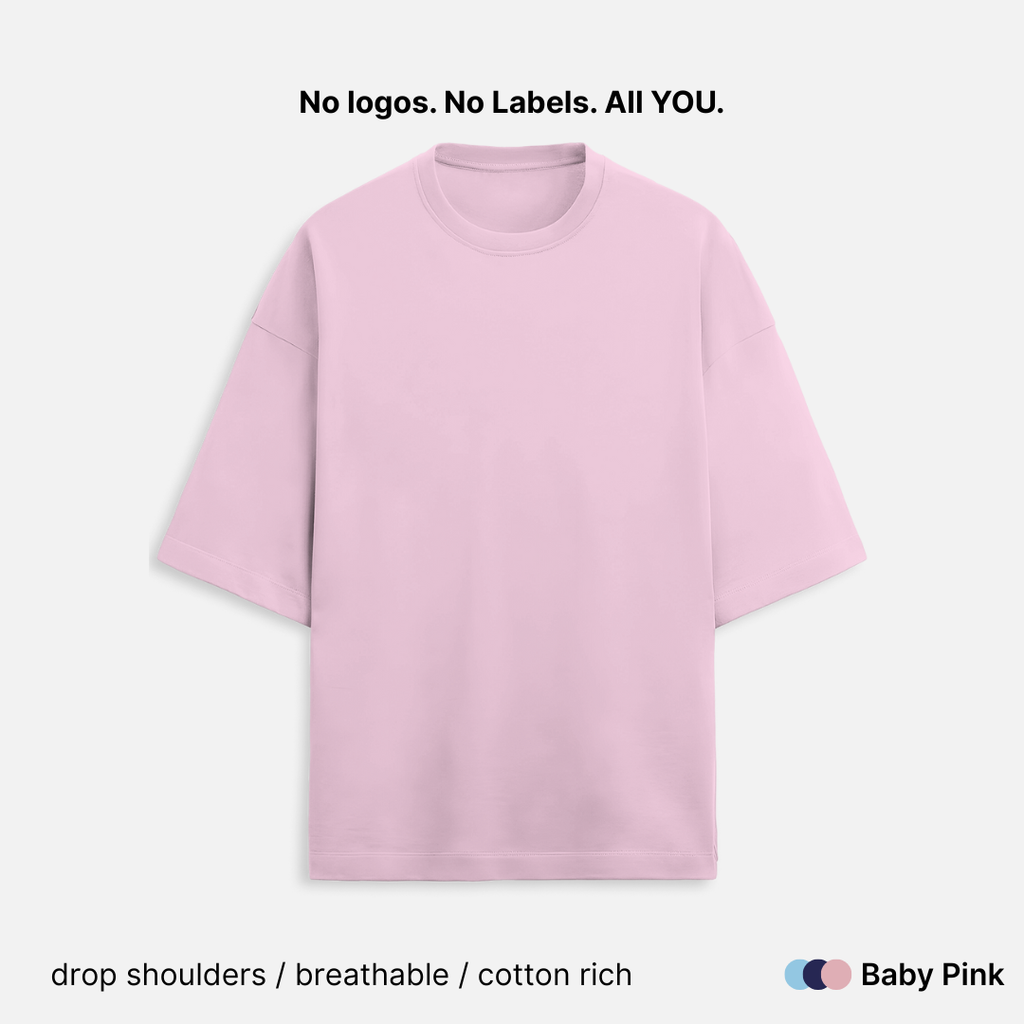 French Terry Cotton Unisex Oversized T-Shirt - 260 GSM