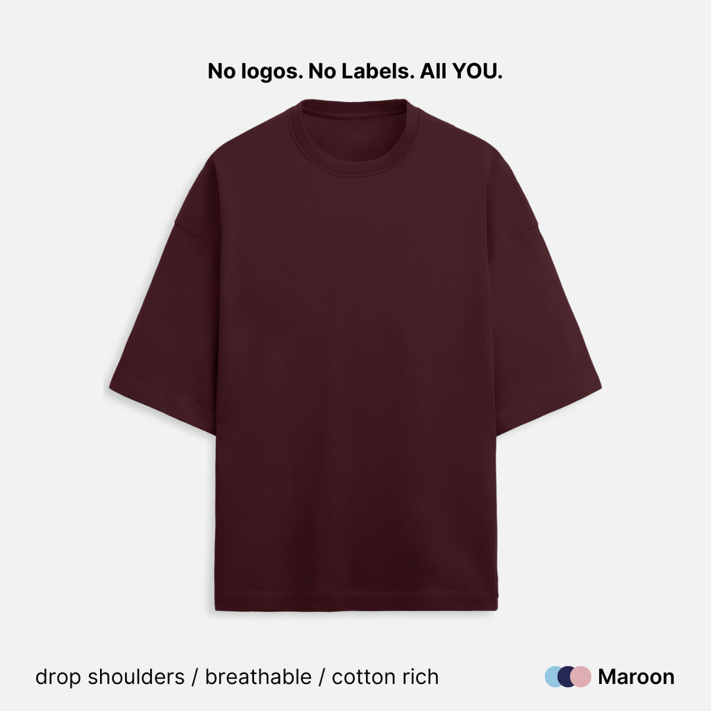 French Terry Cotton Unisex Oversized T-Shirt - 260 GSM