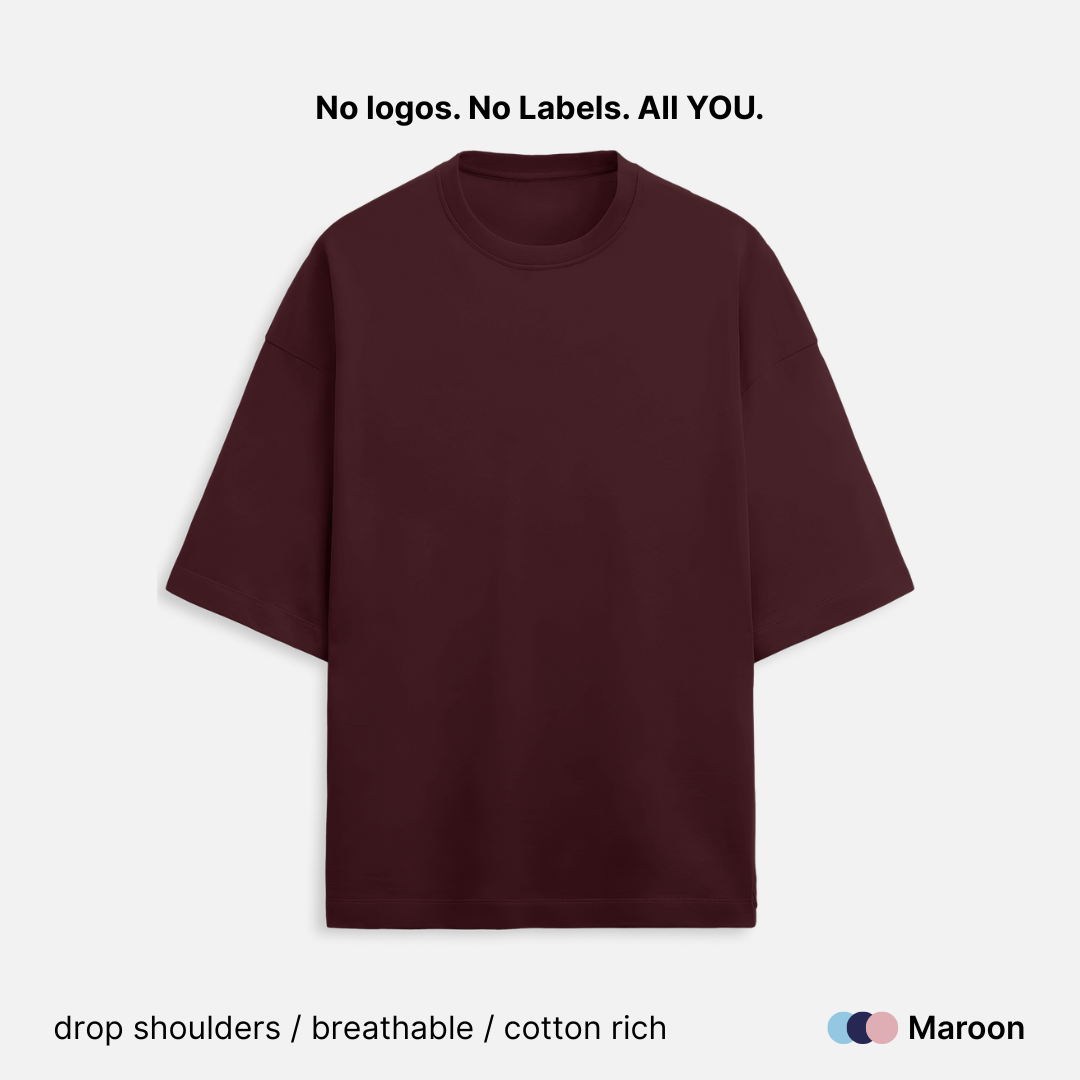 French Terry Cotton Unisex Oversized T-Shirt - 260 GSM