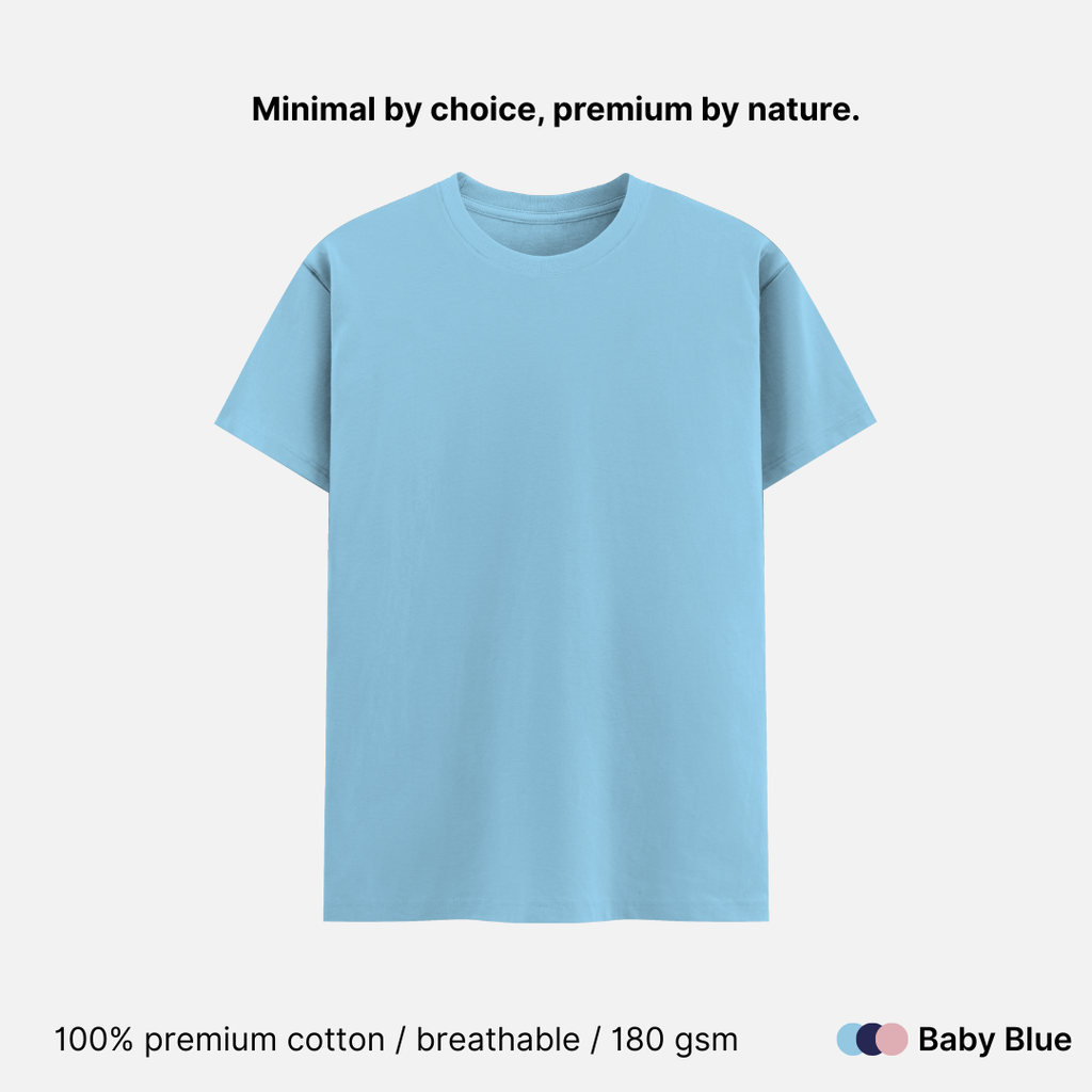 Super Combed Unisex Classic Crew Neck T-shirt - 180 GSM