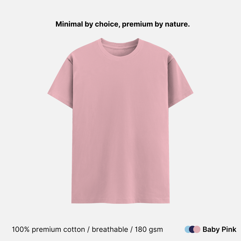 Super Combed Unisex Classic Crew Neck T-shirt - 180 GSM